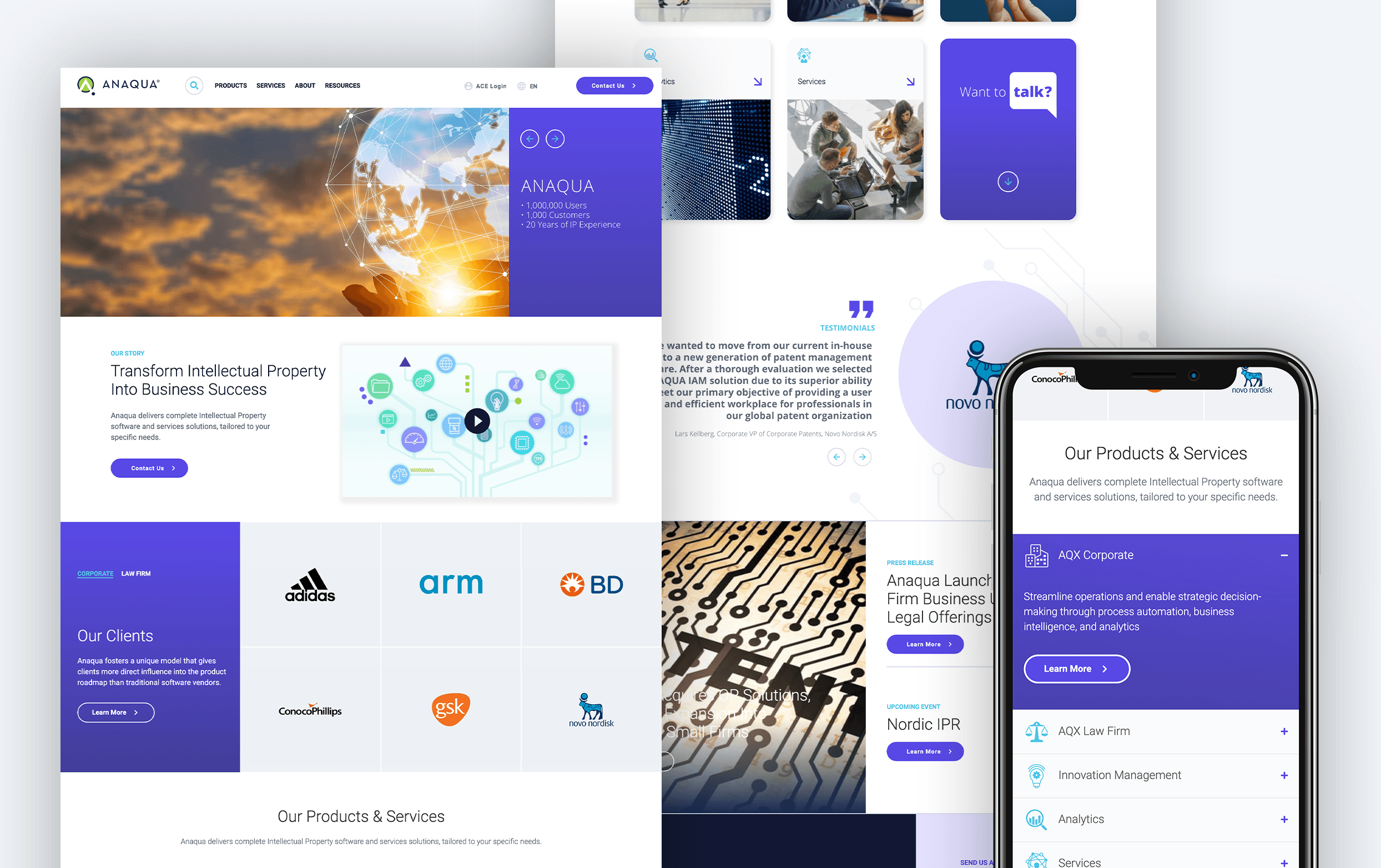 Anaqua Website Design